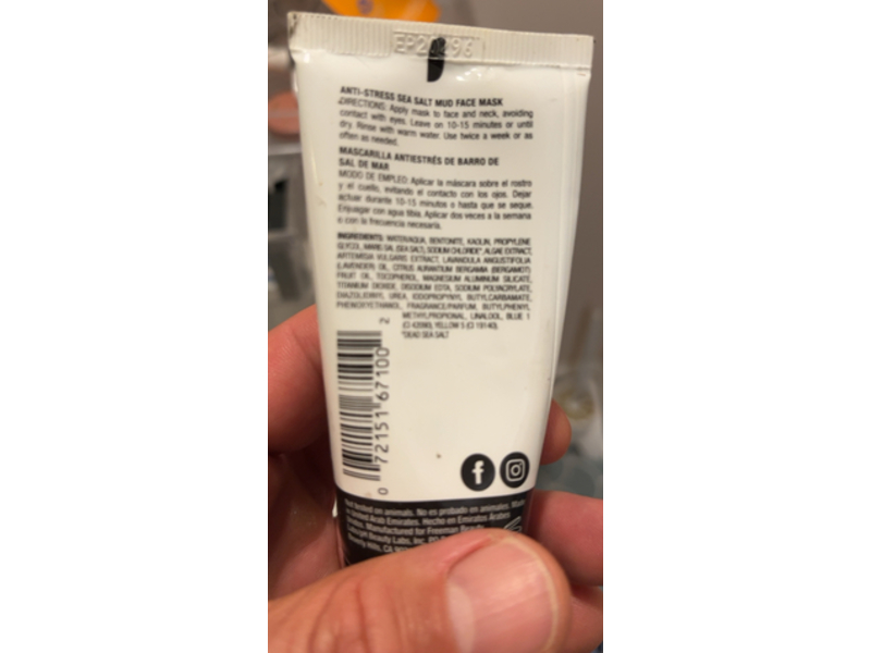 Freeman Anti-stress sea salt mud face mask, Basics, 15 fl oz/44 mL