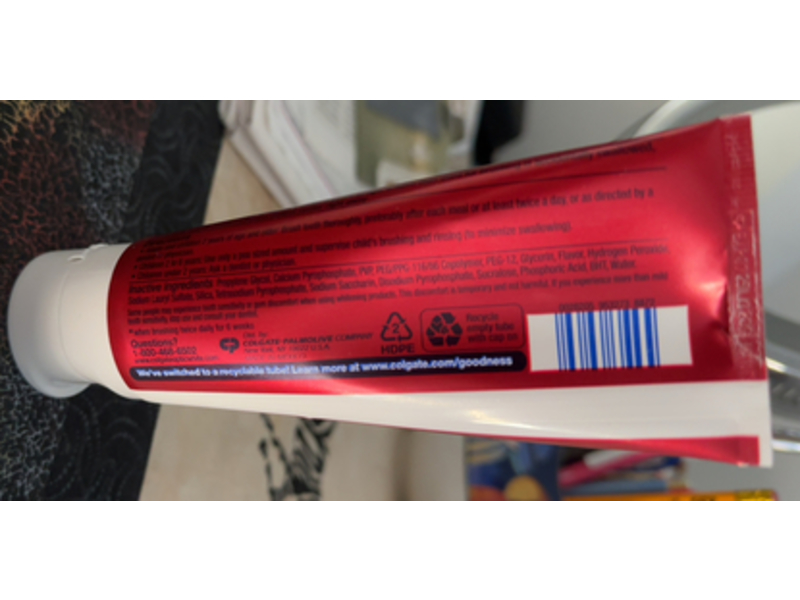 Colgate Optic White Advanced Toothpaste, 3.2 oz/90 g