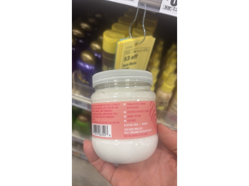 H E B Field & Future By Her Smooth & Sleek Hair Mask, Murumuru Jasmine Scent, 10 fl oz/295.7 mL