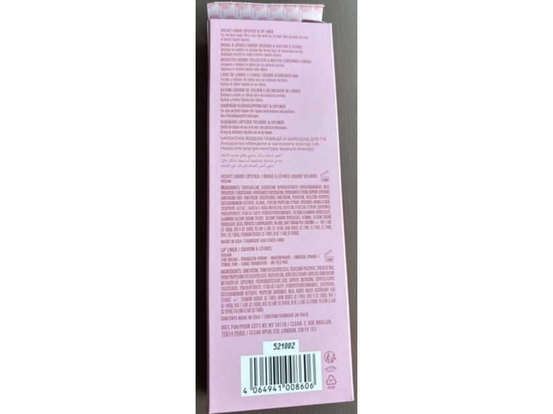 Kylie Jenner Liquid Lipstick & Lip Liner, Red Velvet, 0.10 fl oz/3.00 mL