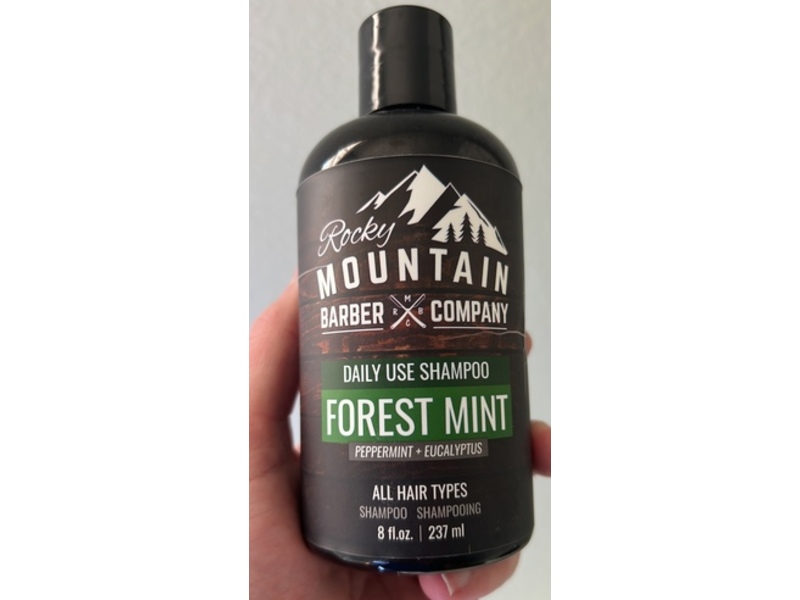 Rocky Mountain Barber Company Daily Use Shampoo, Forest Mint, Peppermint + Eucalyptus, 8 fl oz/237 mL