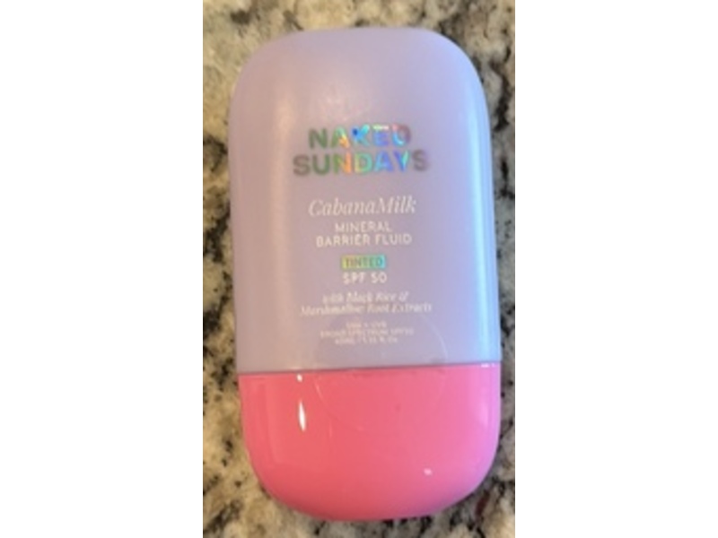 Naked Sundays Mineral Barrier Fluid, Cabana Milk, Tinted, SPF 50, 1.35 fl oz/40 mL