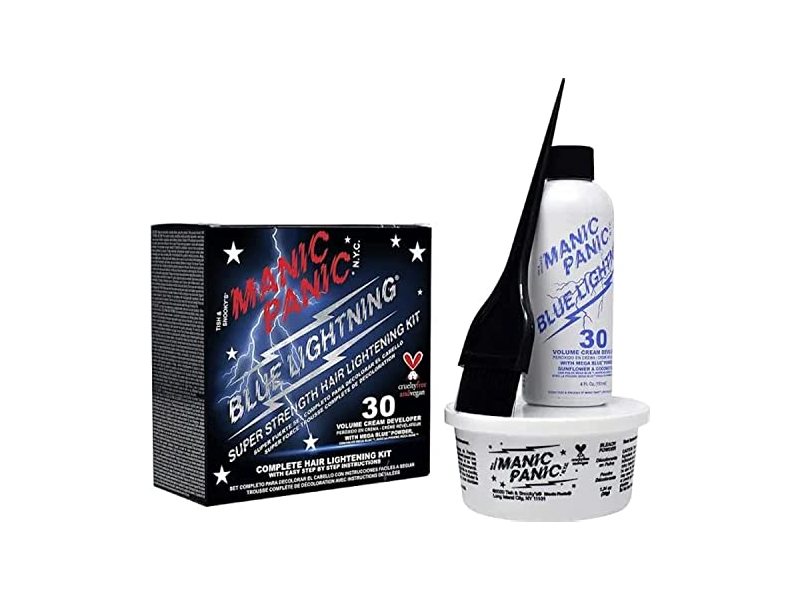 Manic Panic Blue Lightning Super Strength Hair Lightening Kit, 30 Volume