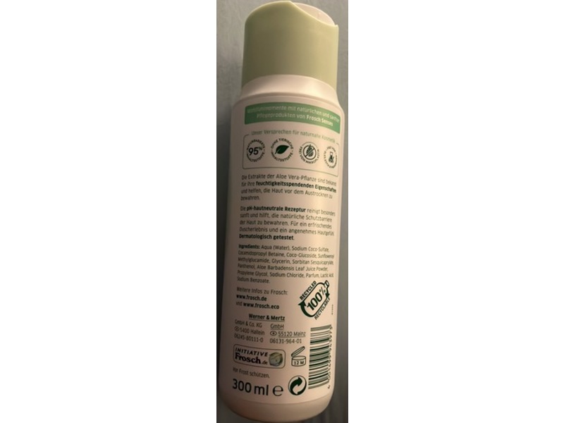 Frosch Senses Sensitive Shower Gel, Aloe Vera, 300 mL