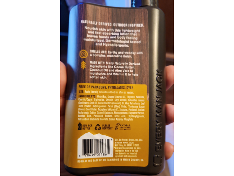 Every Man Jack Hand + Body Lotion, Sandalwood, 13.5 fl oz/400 mL, Pack Of 3