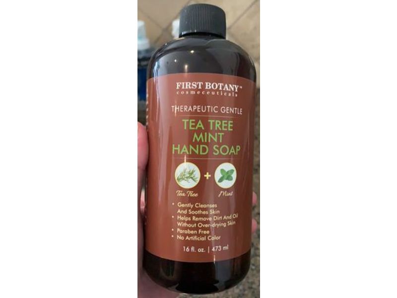 First Botany Cosmeceuticals Therapeutic Gentle Hand Soap, Tea Tree Mint, 16 fl oz/473 mL
