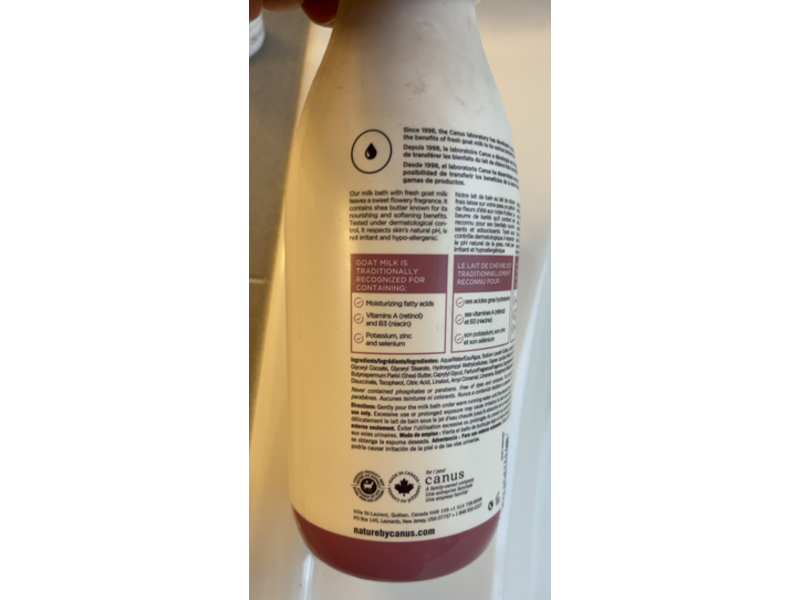Nature By Canus Foaming Milk Bath, 27.1 fl oz/800 mL