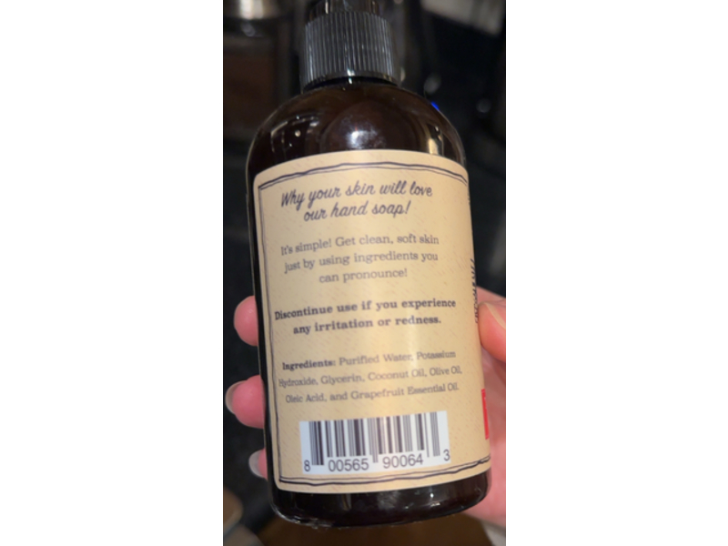 Fredericksburg Farms Texas Handmade Hand Soap, Texas Ruby Red & Grapefruit, 8 oz/228 g