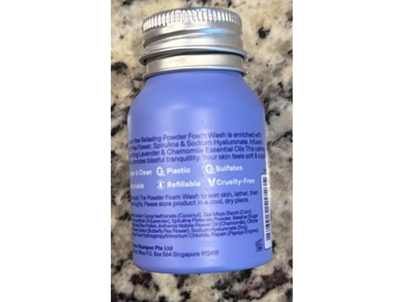 The Powder Shampoo Foam Wash, Lavender & Chamomille, 0.70 oz/20 g
