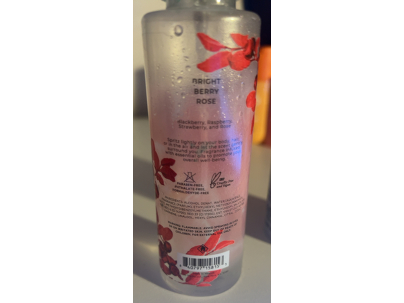 Believe Beauty Perfumed Hair & Body Mist, Bright Berry Rose, 4 fl oz/118 mL