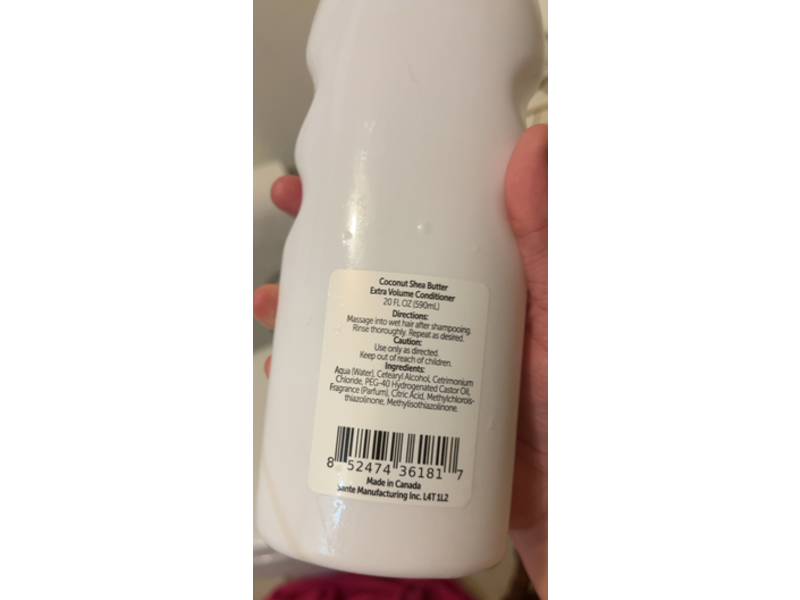 Eve St. Claire Extra Volume Conditioner, Coconut Shea Butter, 20 fl oz/590 mL