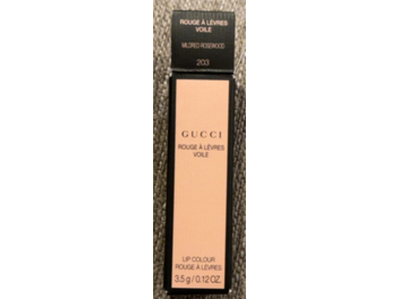 Gucci Lip Colour, 203 Mildred Rosewood, 0.12 oz/3.5 g