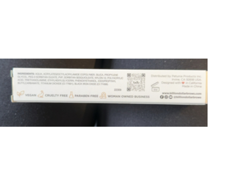 Billion Dollar Brows Color & Control Tinted Brow Gel, Raven