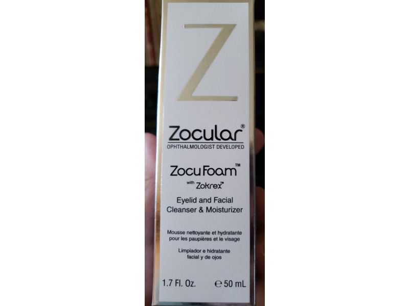 Zocular ZocuFoam Eyelid Cleanser & Moisturizer, 1.7 fl oz/50 mL