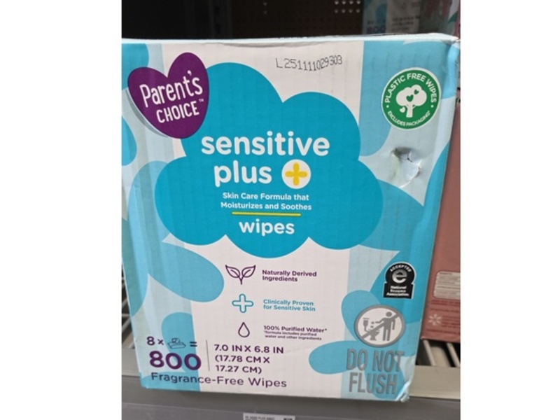 Parent's Choice Sensitive Plus Baby Wipes, 800 Count