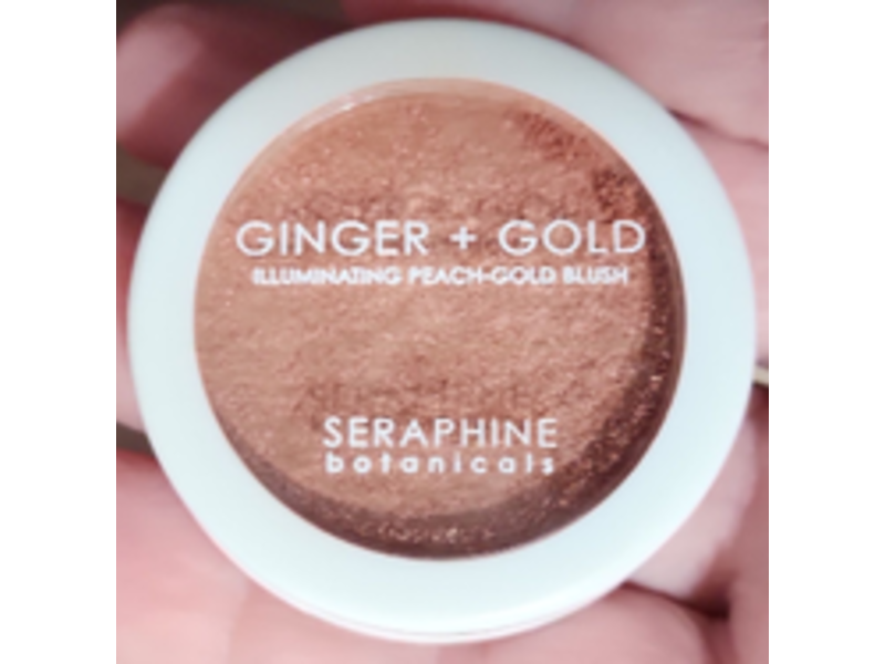 Seraphine Botanicals Illuminating Peach Frosting Blush, Ginger + Gold, 0.11 oz/3 g