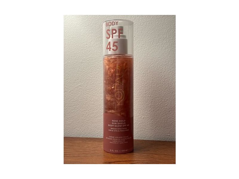 Kopari Sun Shield Body Glow, Rose Gold SPF 45, 5 fl oz/150 mL