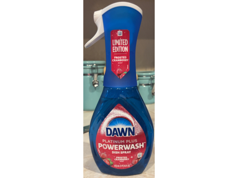 Dawn Platinum Plus Powerwash Dish Spray, Frosted Cranberry, 16 fl oz/473 mL