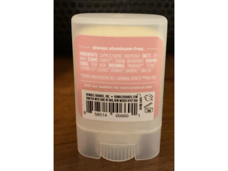 Humble Deodorant, Moroccan Rose, 0.5 oz/14 g