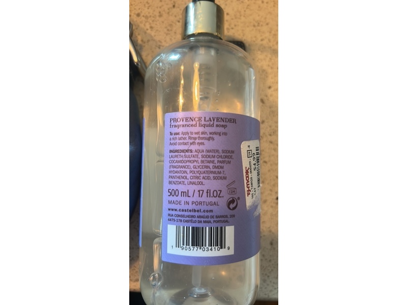 Castebel Provence Lavender Fraganced Liquid Soap, 1.7 fl oz/500 mL