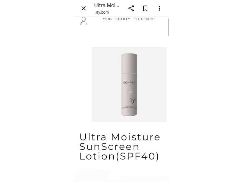 Skinkey Ultra Moisture SunScreen Lotion, SPF 40, 1.7 fl oz/50 mL