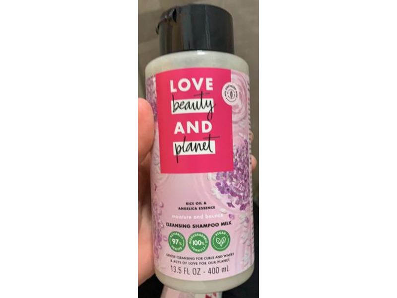 Love Beauty And Planet Cleansing Shampoo Milk, Rice Oil & Angelica Essence, 13.5 fl oz/400 mL