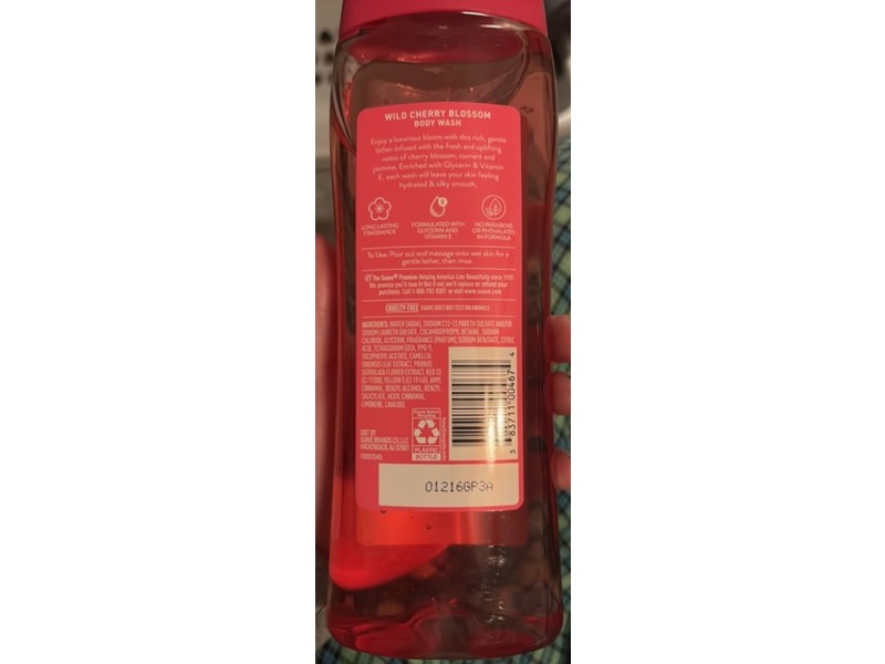 Suave Moisturizing Body Wash, Wild Cherry Blossom, 18 fl oz/532 mL