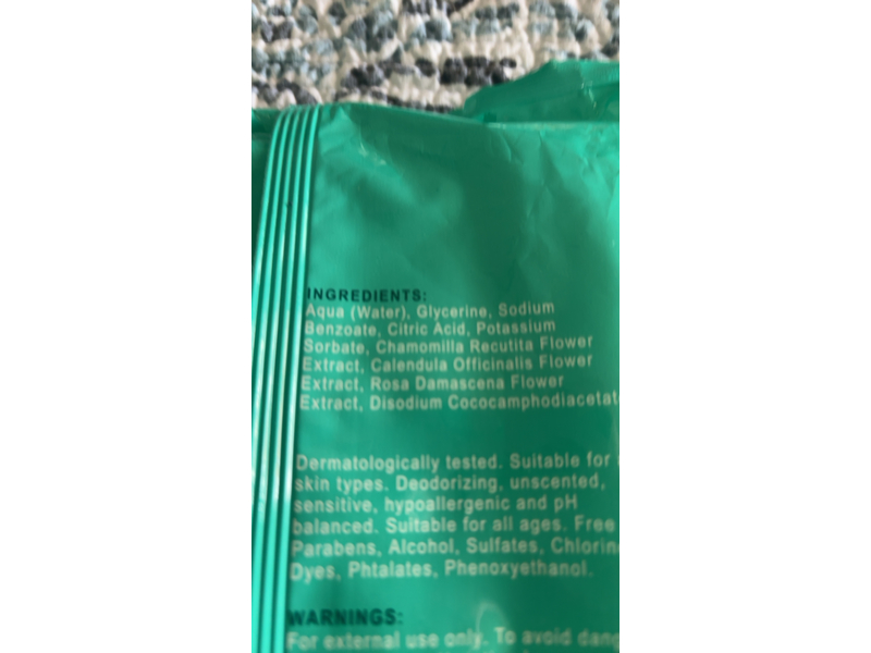 Yugi Rinse Free Ultra Thick Body Wipes, Chamomile & Calendula Extracts, 15 Wipes