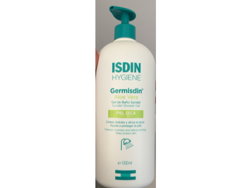 Isdin Hygiene Germisdin Syndet Shower Gel, Aloe Vera, 1000 mL