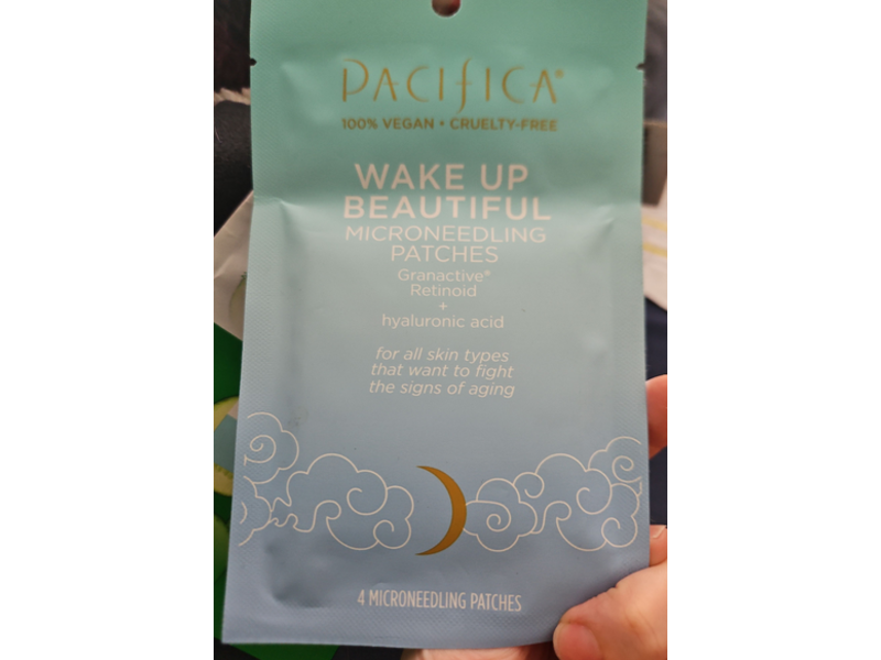 Pacifica Wake Up Beautiful Microneedling Patches, Granactive Retinoid+Hyaluronic Acid, 4 Count