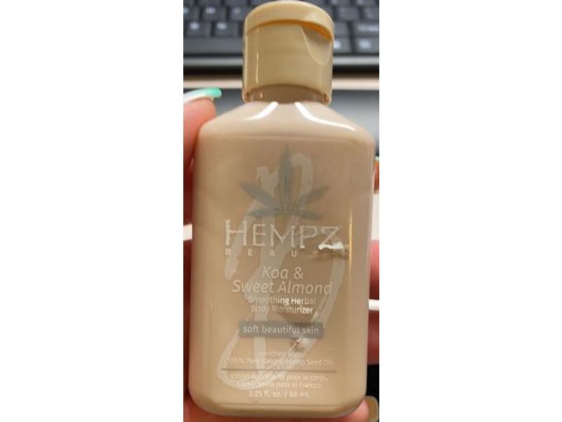 Hempz Smoothing Herbal Body Moisturizer, Koa & Sweet Almond, 2.25 fl oz/66 mL