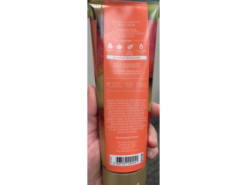 Bath & Body Works Ultimate Hydration Body Cream, Pearberry, 8 oz/226 g