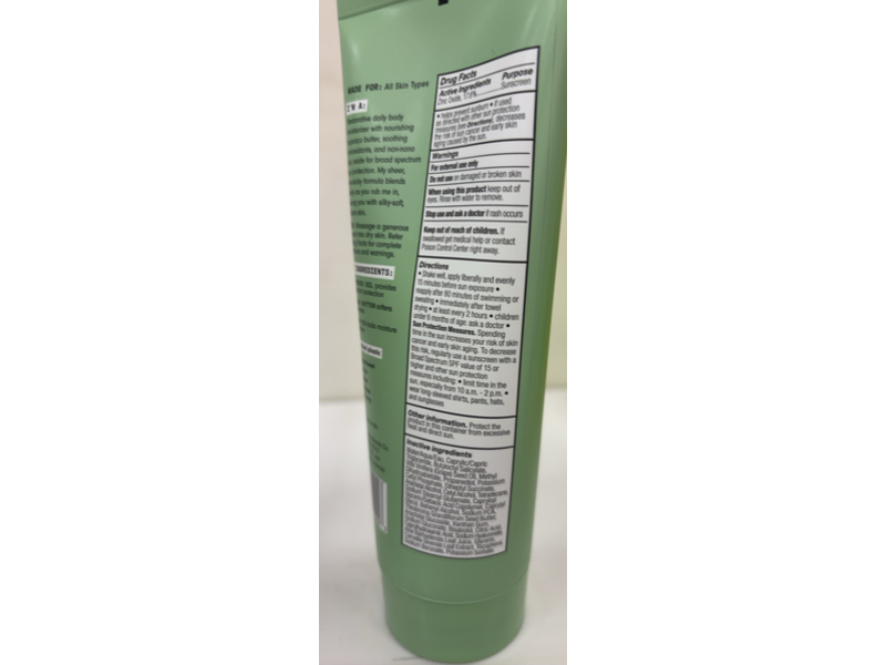 Versed Total Package Replenishing Body Lotion, SPF 30, Grapeseed Oil + Cupuaco Butter, 6 fl oz/177 mL