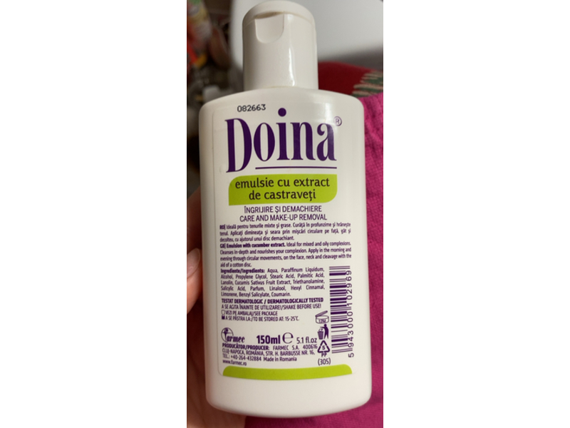 Doina Emulsion, Cucumber Extract, 5.1 fl oz/150 mL