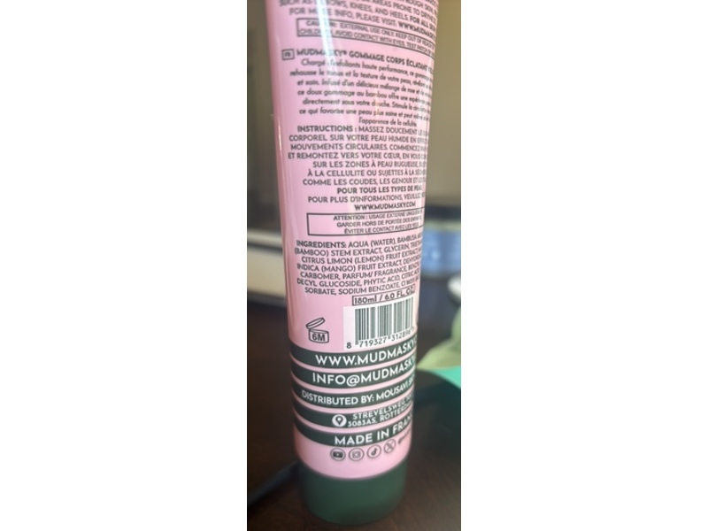 Mudmasky Velvet Glow Body Scrub, 6 oz/120 mL