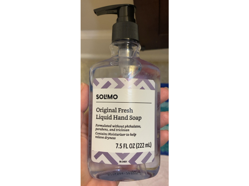 Solimo Liquid Hand Soap, Original Fresh, 7.5 fl oz/222 mL, Pack Of 6