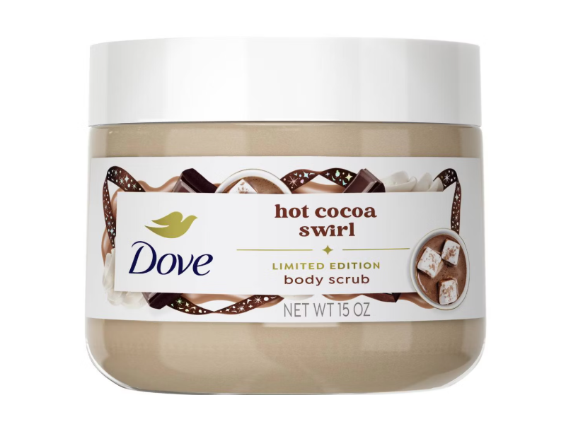Dove Limited Edition Body Scrub, Hot Cocoa Swirl, 15 oz