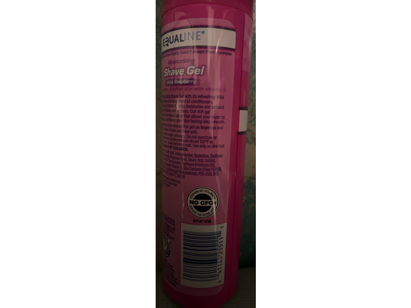 Equaline Moisturizing Shave Gel, Wild Raspberry, 7 oz/198 g