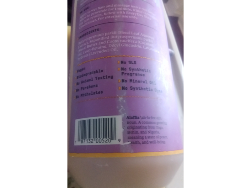 Alaffia Everyday Shea Shampoo, Lavender, 32 fl oz/950 mL