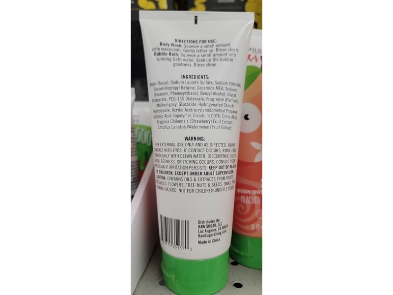 Bolero Kids 2 In 1 Body Wash + Bubble Bath, Strawberry Watermelon Swirl, 8 fl oz/236.5 mL, Pack Of 2