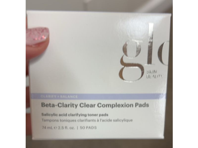 Glo Skin Beauty Beta Clarity Clear Complexion Pads, Salicylic Acid, 2.5 fl oz/74 mL, 50 Counts