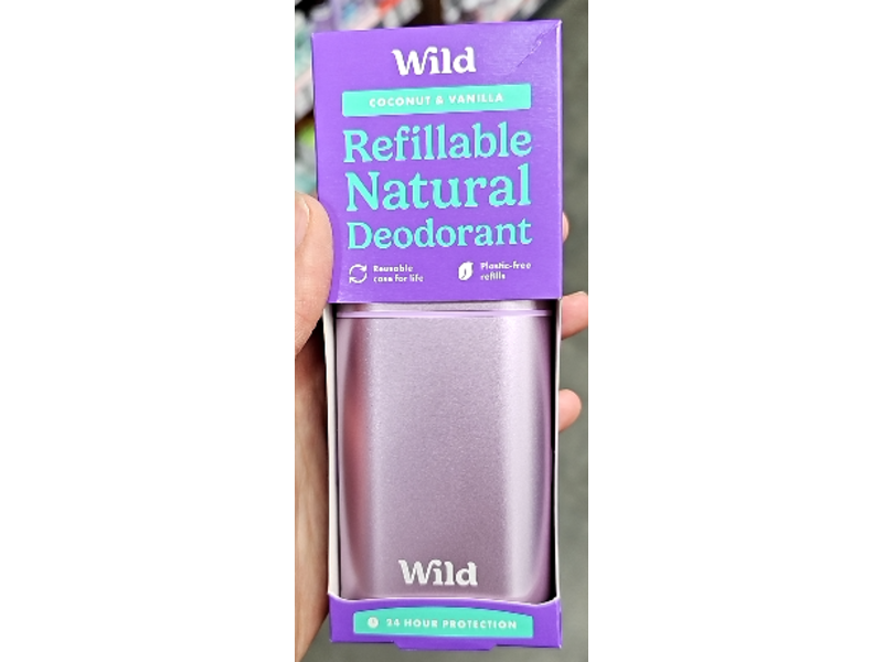 Wild Refillable Natural Deodorant, Coconut & Vanilla, 40 g