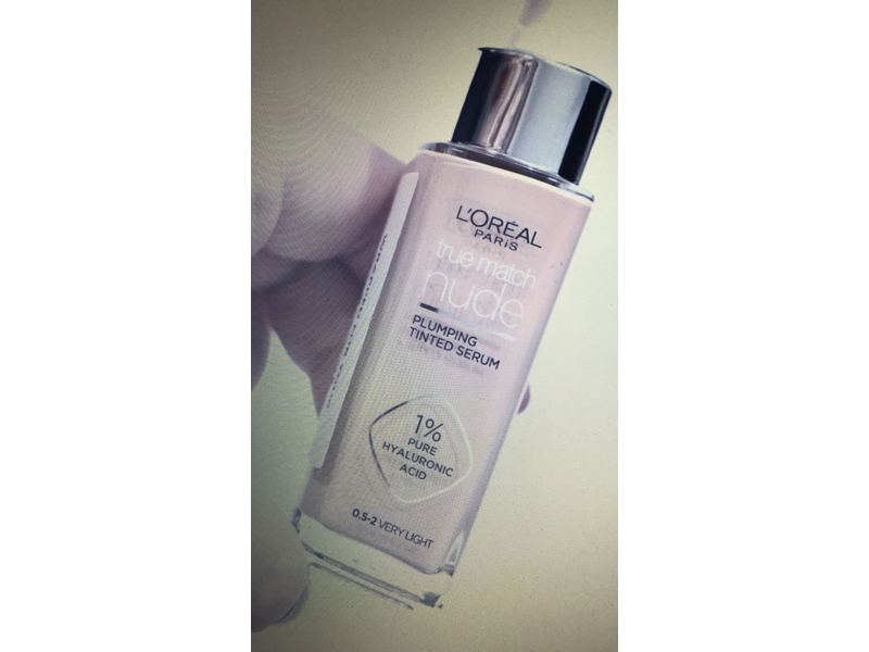 L'Oreal Paris True Match Nude Plumping Tinted Serum, 0.5-2 Very Light, 1 fl oz/30 mL