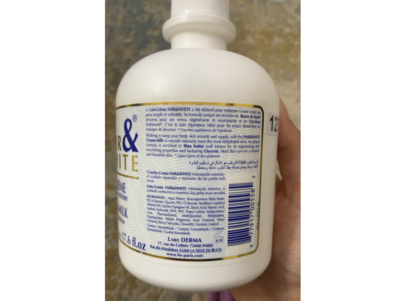 Fair & White Milk Cream, 500 mL