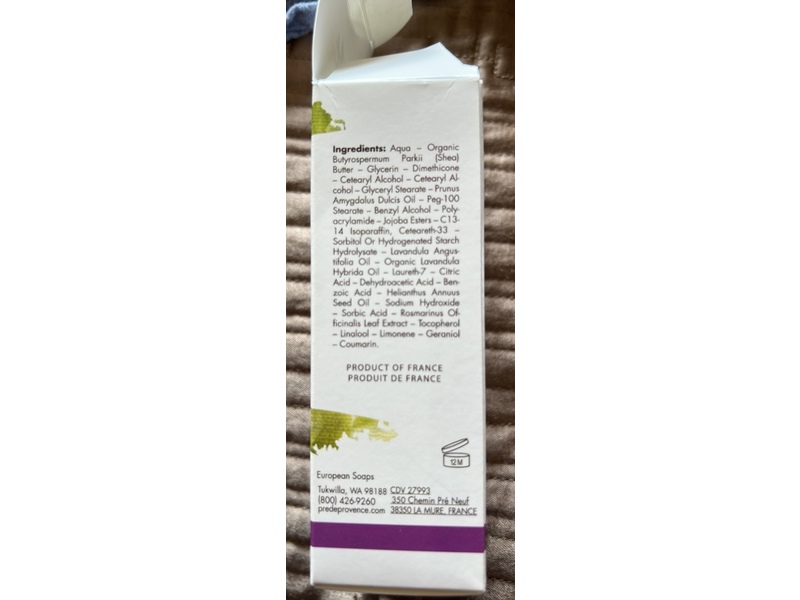 Pre De Provence Shea Butter Hand Cream, Lavender, 2.5 fl oz/75 mL