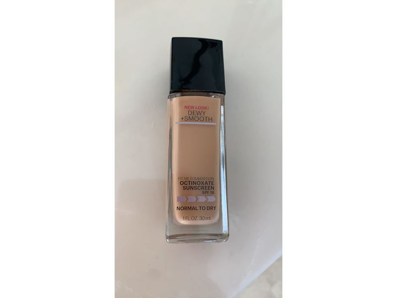Maybelline New York Fit Me Dewy + Smooth Foundation, Natural Buff, 1 fl o
