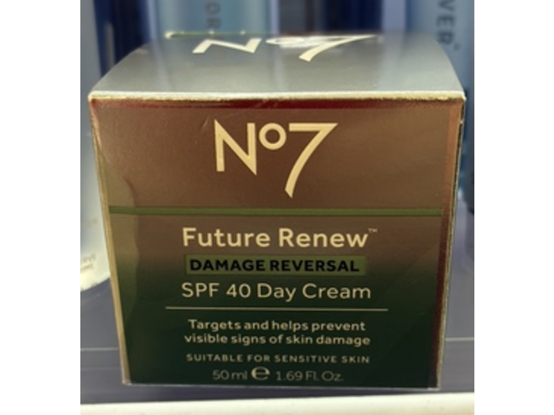 No7 Future Renew Damage Reversal Day Cream, SPF 40, 1.69 fl oz/50 mL