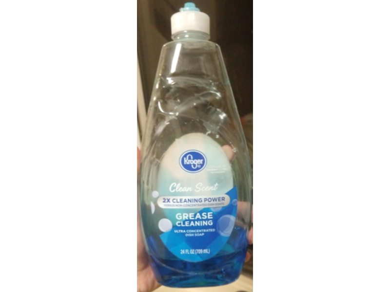 Kroger Grease Cleaning Ultra Concentrated Dish Soap, Clean Scent, 24 fl oz/709 mL