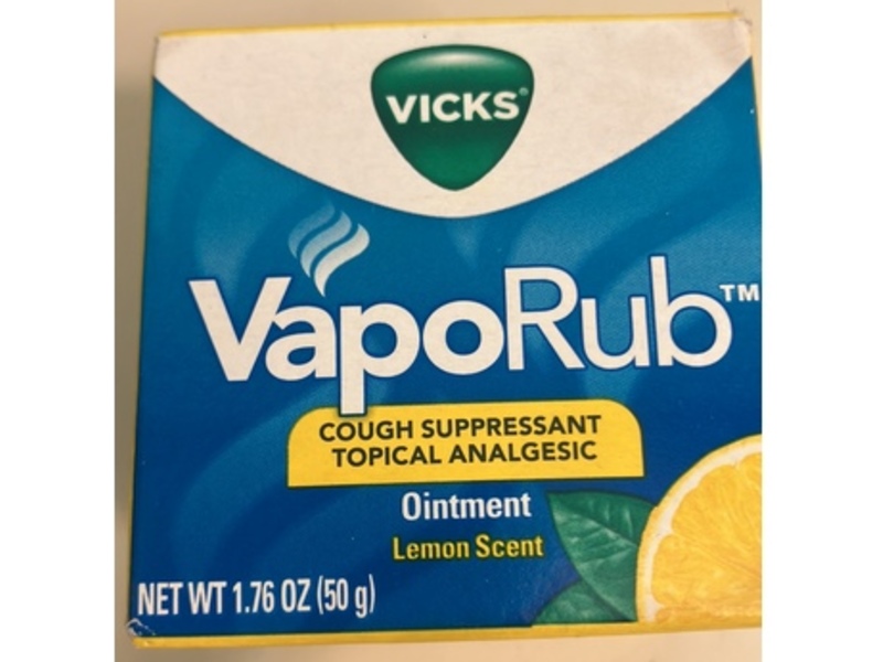 Vicks Vaporub Ointment, Lemon Scent, 1.76 oz/50 g