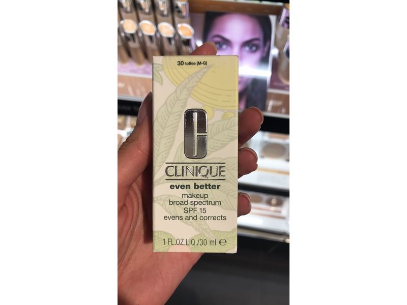 Clinique Even Better Makeup, SPF 15, 30 Toffee, 1 fl oz